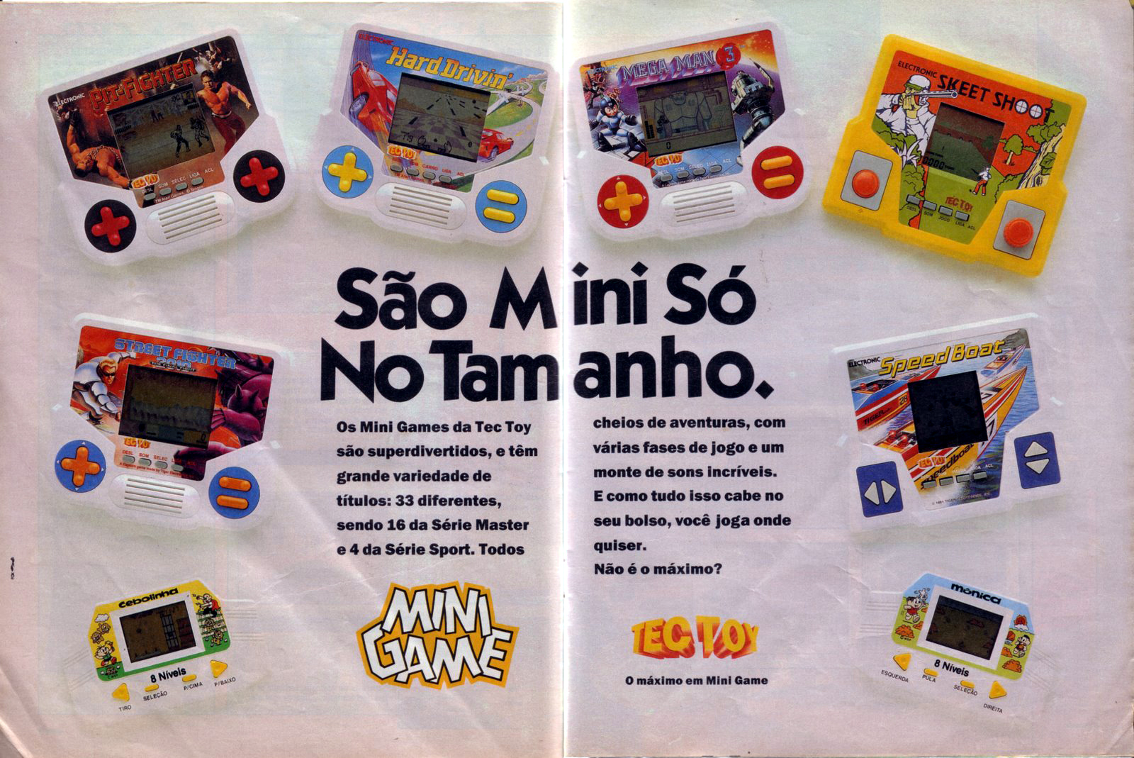 Estragado) Mini Game Tec Toy Anos 90, Jogo de Videogame Tec Toy Usado  81154110